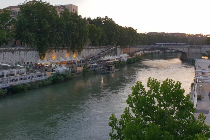 a long bridge over a river
