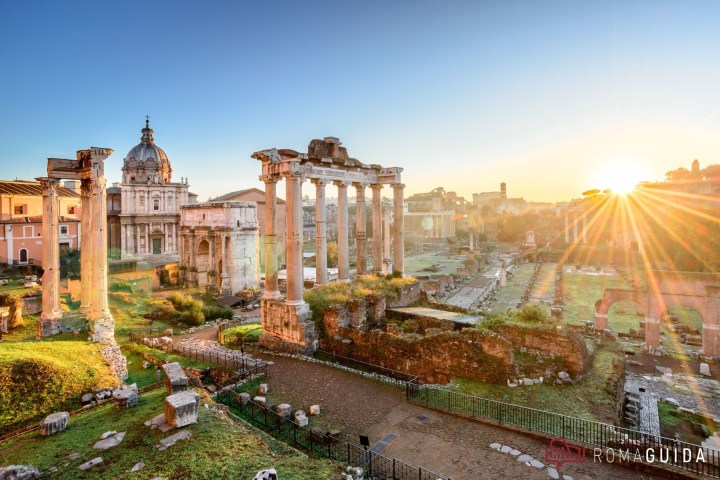 a castle on top of Roman Forum